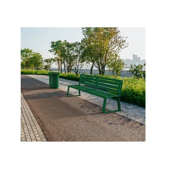 BANQUETTE A FIXER EXTERIEUR METAL VERT MOUSSE Rossignol - Image 4