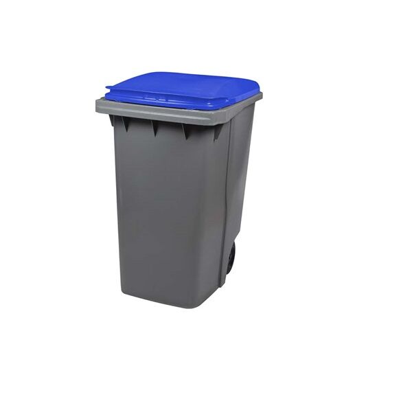 conteneur roulant 340 litres gris bleu