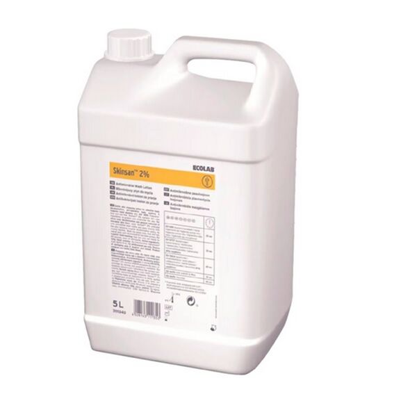 lotion antimicrobienne skinsan 2% en 5 litres ecolab