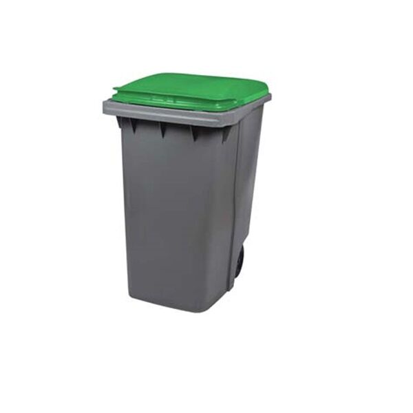 conteneur roulant 340 litres gris vert