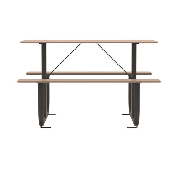 TABLE BANC EXTERIEURE Résistante Chêne Clair - Image 3