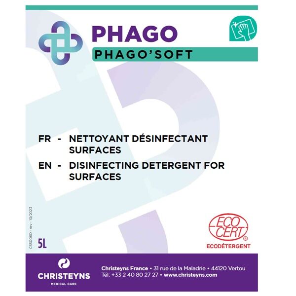etiquette recto phagosoft biocide christeyns