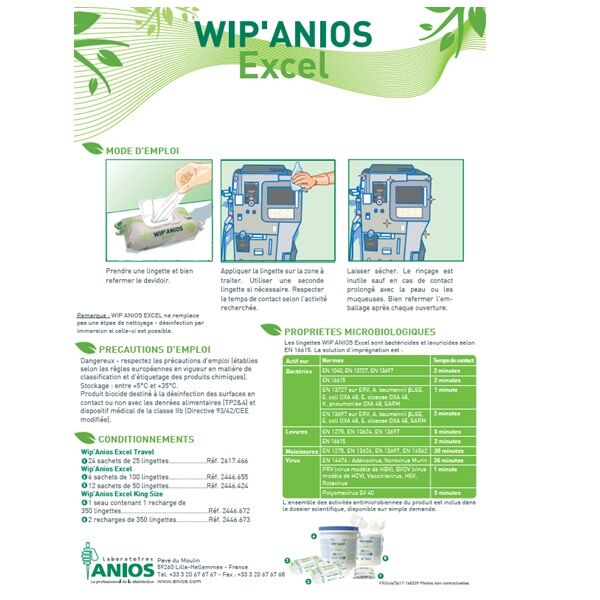 etiquette verso lingettes desinfectantes wip anios
