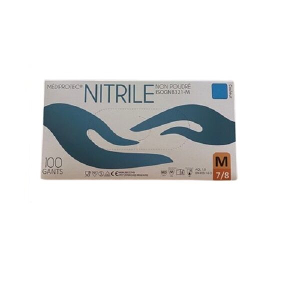 mediprotec gant nitrile non poudre taille m
