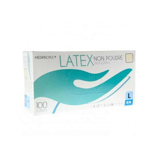 mediprotec gant latex non poudre tres large
