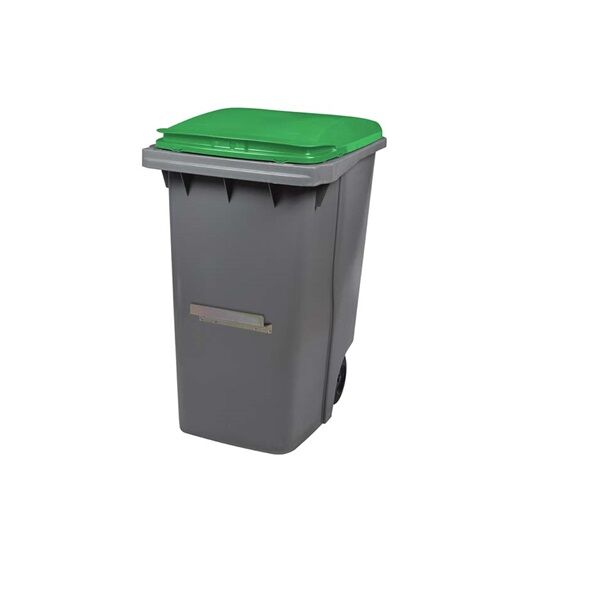 poubelle roulant 340 litres gris vert 2 roues