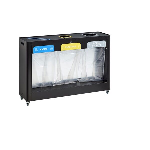 poubelle tri selectif trimouv vigipirate rossignol 3 compartiments