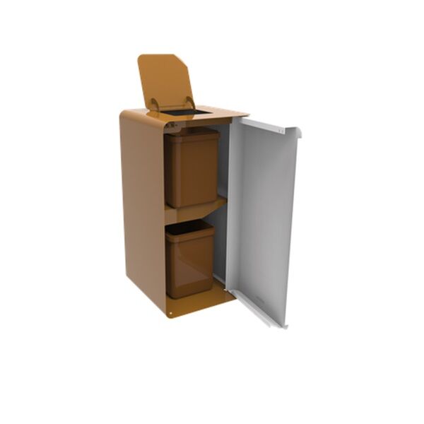 poubelle biodechets cubrati blanc 10 litres