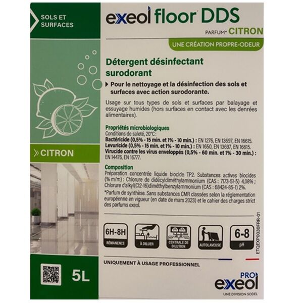 etiquette recto dds citron exeol 5 litres