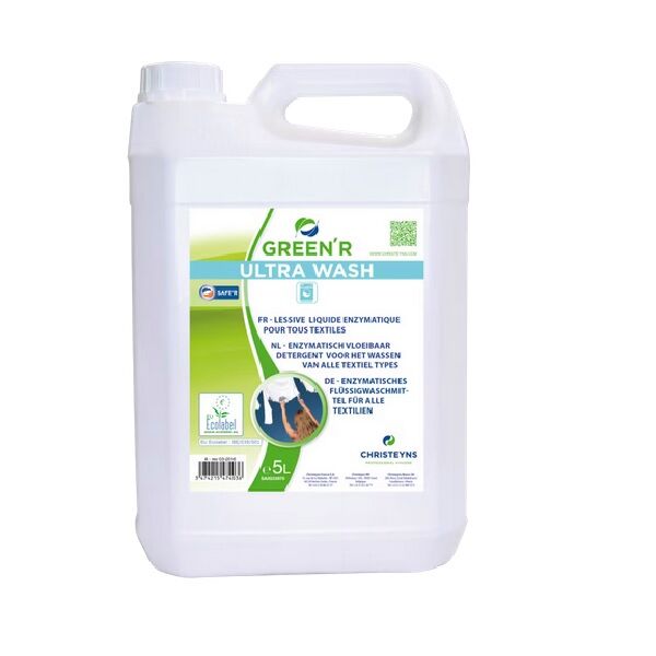 Lessive Liquide Enzymatique Green'R Ultra Wash 5 litres