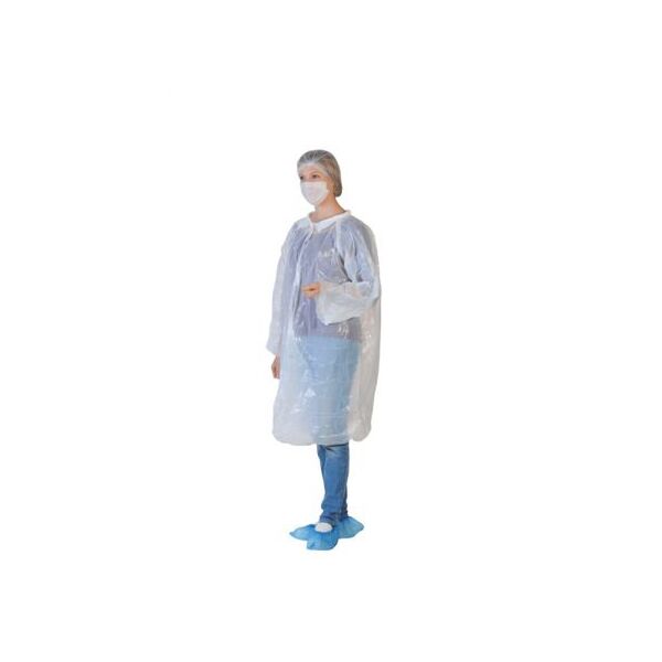 kit visiteur jetable blouse charlotte masque sur chaussure