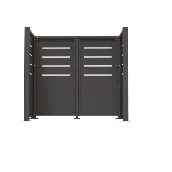 cache poubelle exterieur metal rossignol
