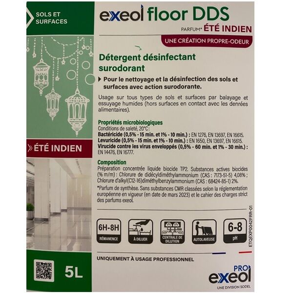 etiquette recto exeol dds ete indien 5 litres