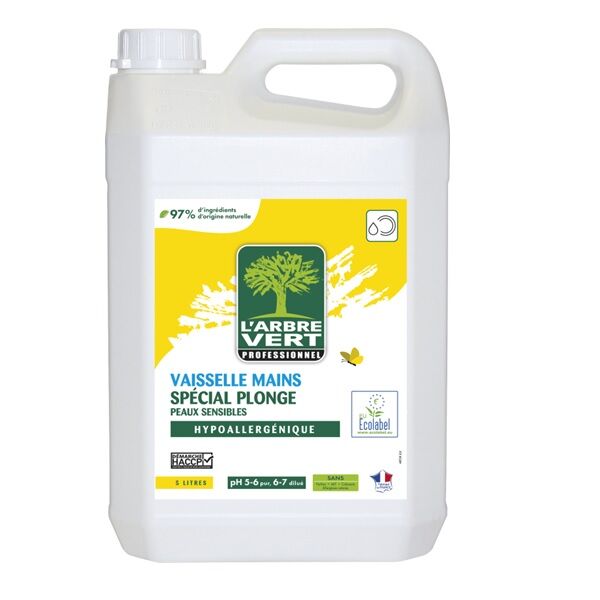 liquide plonge pour mains sensibles arbre vert 5 litres