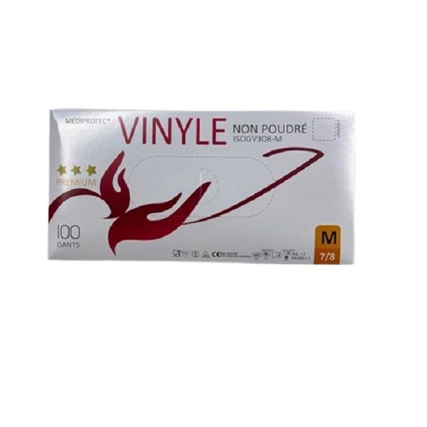 gant vinyle non poudre mediprotec moyen