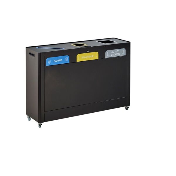 meuble tri selectif trimouv 3 compartiments 60 litres