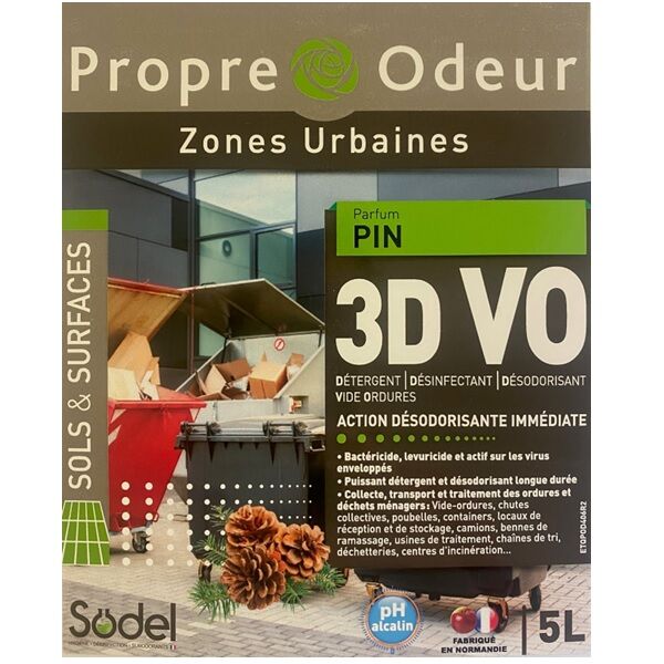 etiquette recto 3dvo désinfectant poubelle 5 litres