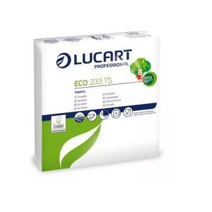 Lucart serviette ouate 2 plis 33x33 blanche