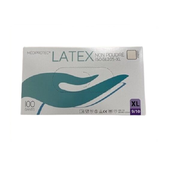 mediprotec gant latex non poudre tres large