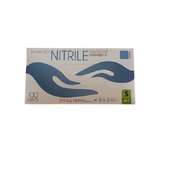 gant nitrile bleu non poudre taille s medical