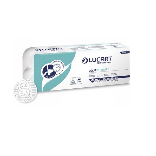 lucart papier toilette 10 rouleaux dissoud dans eau