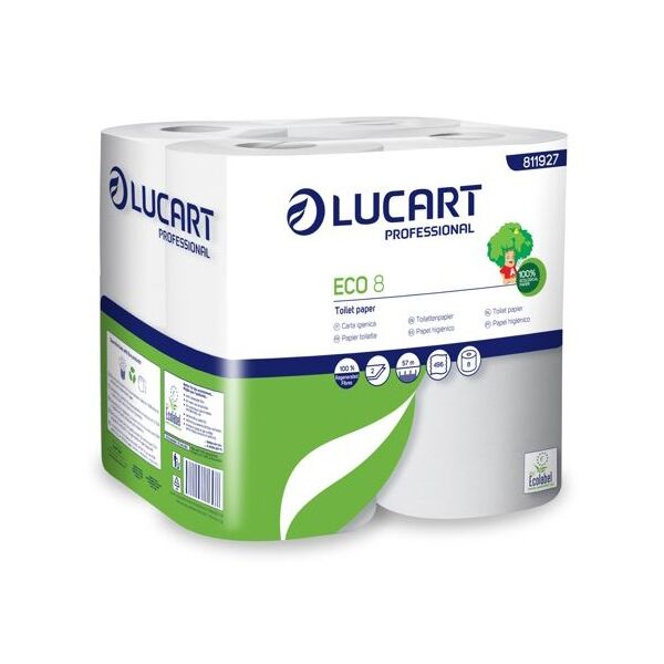 papier toilette compact ecolucart lot de 8