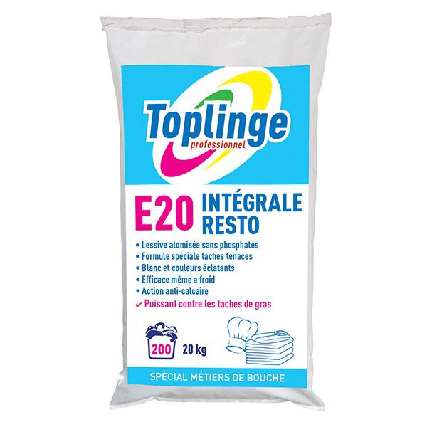 toplinge pro lessive poudre metiers bouche sac 20 kg