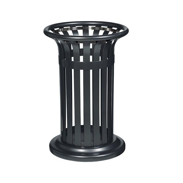 corbeille exterieur tulipe anthracite 60 litres