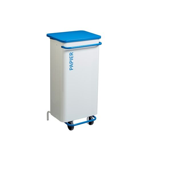 poubelle de tri mobile blance papier 110 litres rossignol