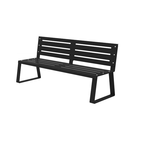 BANC EXTERIEUR METAL GRIS MANGANESE à fixer Rossignol