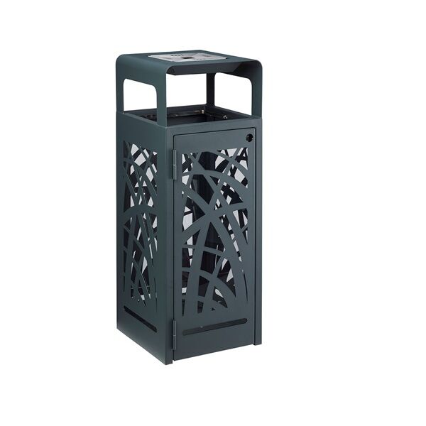 poubelle exterieur avec cendrier cybel anthracite