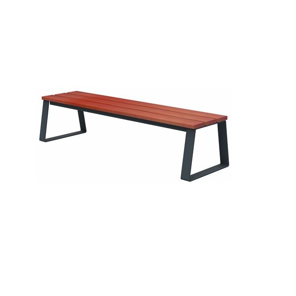 banquette bois vernis exterieure acier anthracite