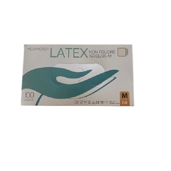 mediprotec gant latex non poudre taille m