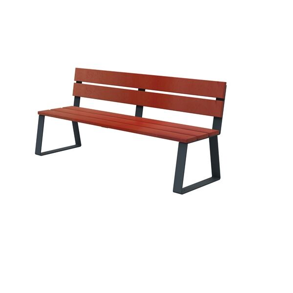 BANC PUBLIC BOIS à fixer Rossignol Acier Anthracite