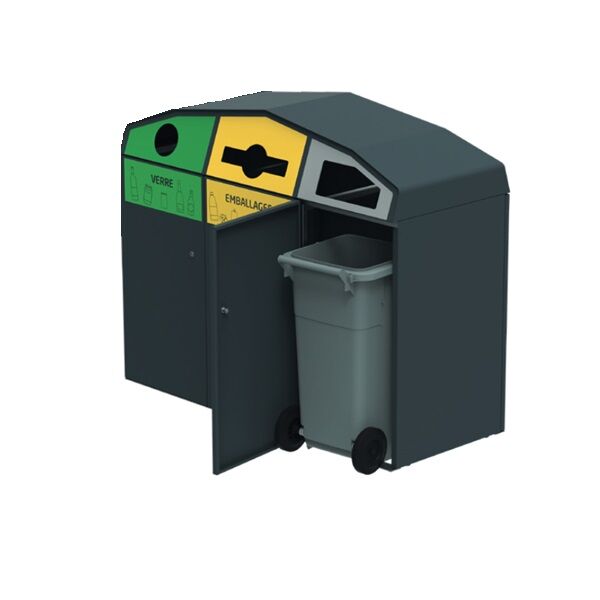 trirok rossignol avec 3 bacs roulants