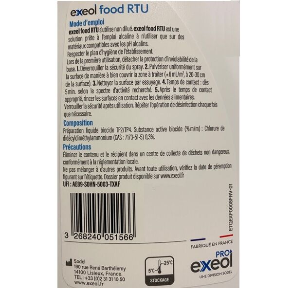 etiquette recto exeol food rtu pae