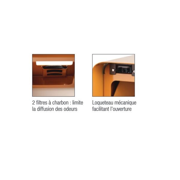 filtre charbon et ouverture poubelle cubatri biodechets