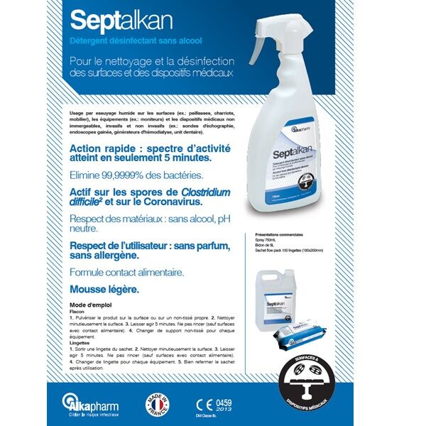 etiquette recto lingette biocide septalkan