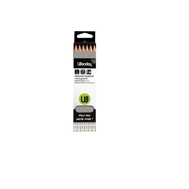 crayon papier HB bois embout gomme