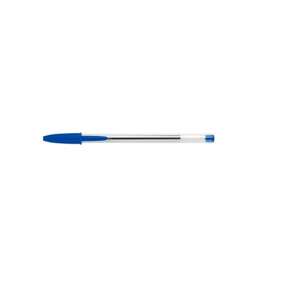 stylo bille bic cristal bleu vec son capuchon bleu