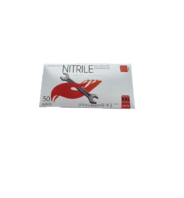 gant en nitrile orange extra fort