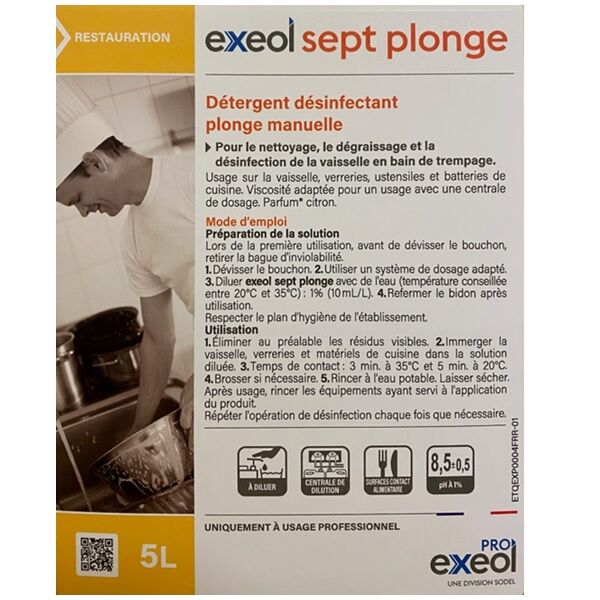 etiquette recto plonge desinfectante exeol sept