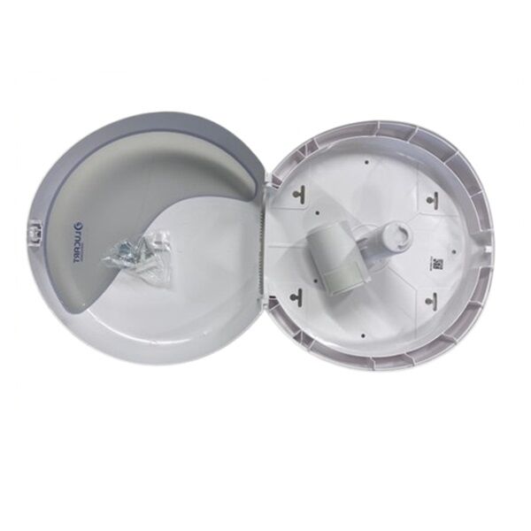 vue interieur du distributeur jumbo lucart dispenser avec manchon amovible