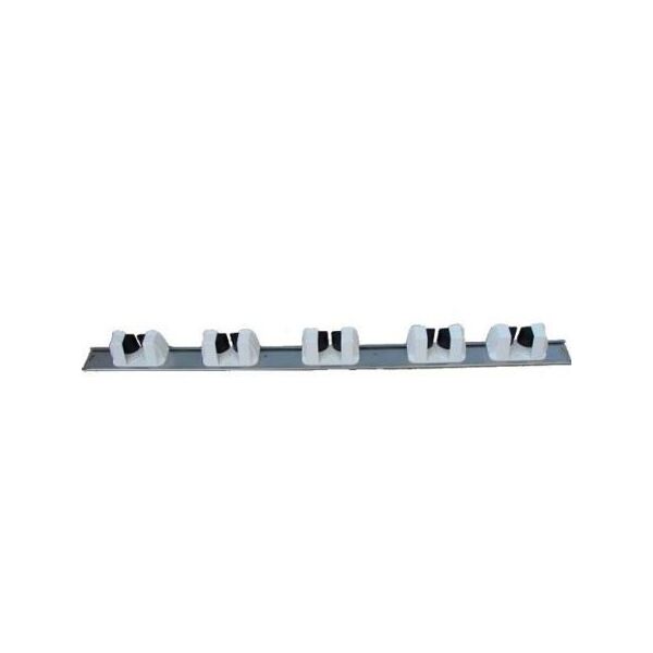 accroche balai 5 supports rail inox