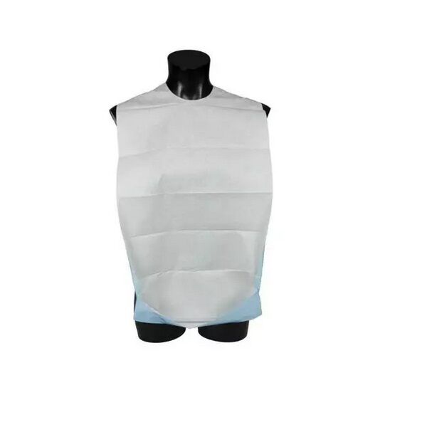bavoir bleu avec poche sachet de 100